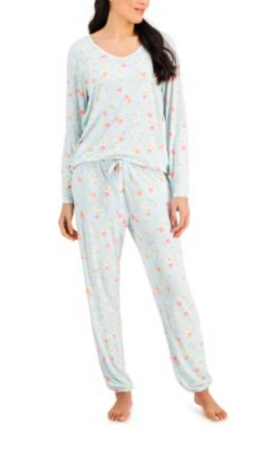 Charter Club Woman Pajama Bright Flower Blue Large #32