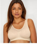 Bali Women's Comfort Revolution Crop Top Bra 103J Light Beige LARGE #1