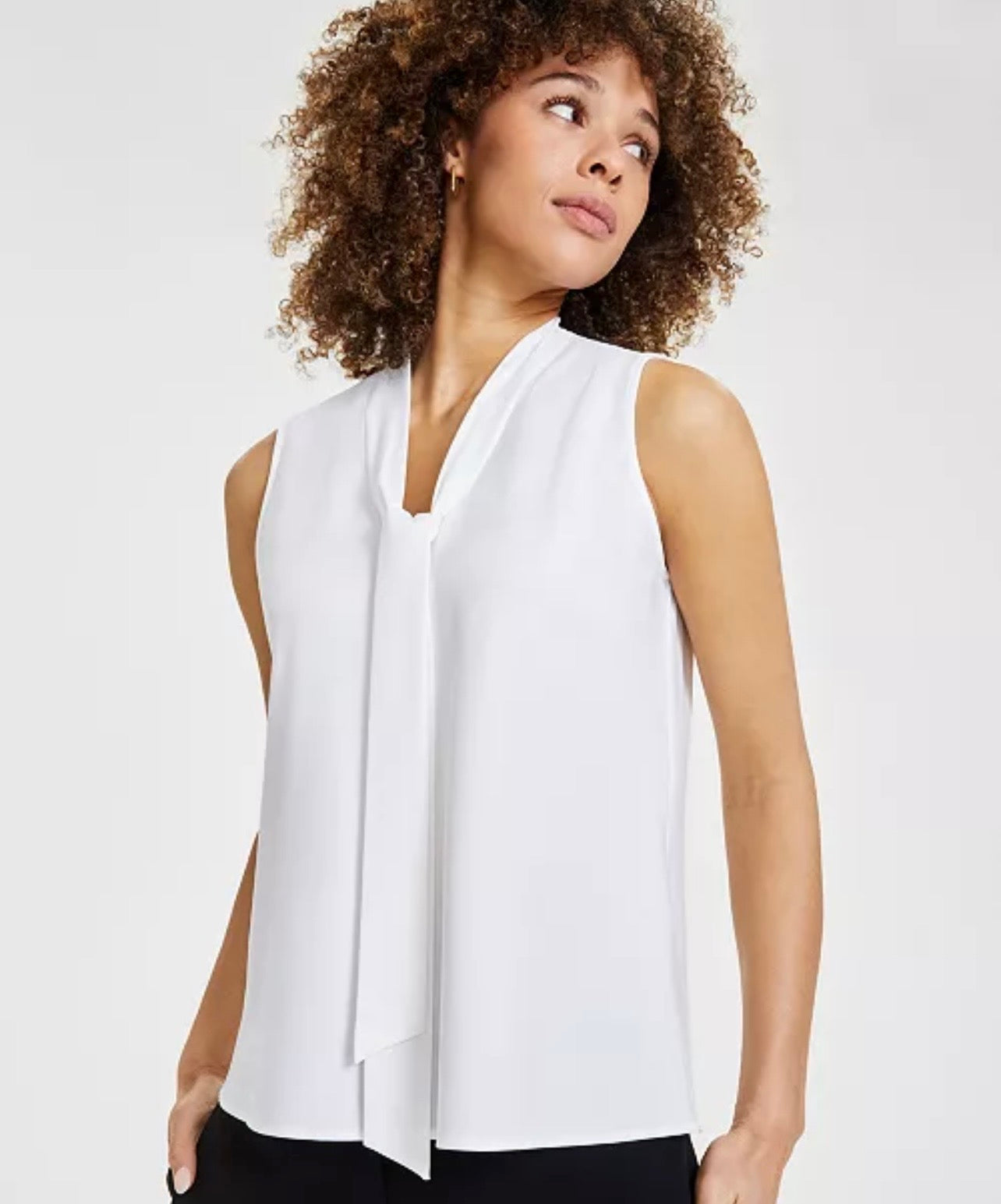 Kasper Women's Sleeveless Tie-Neck Top, Regular 3XLarge #71