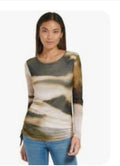Calvin Klein Women's Long
Sleeve Printed Mesh Top size XLarge #66