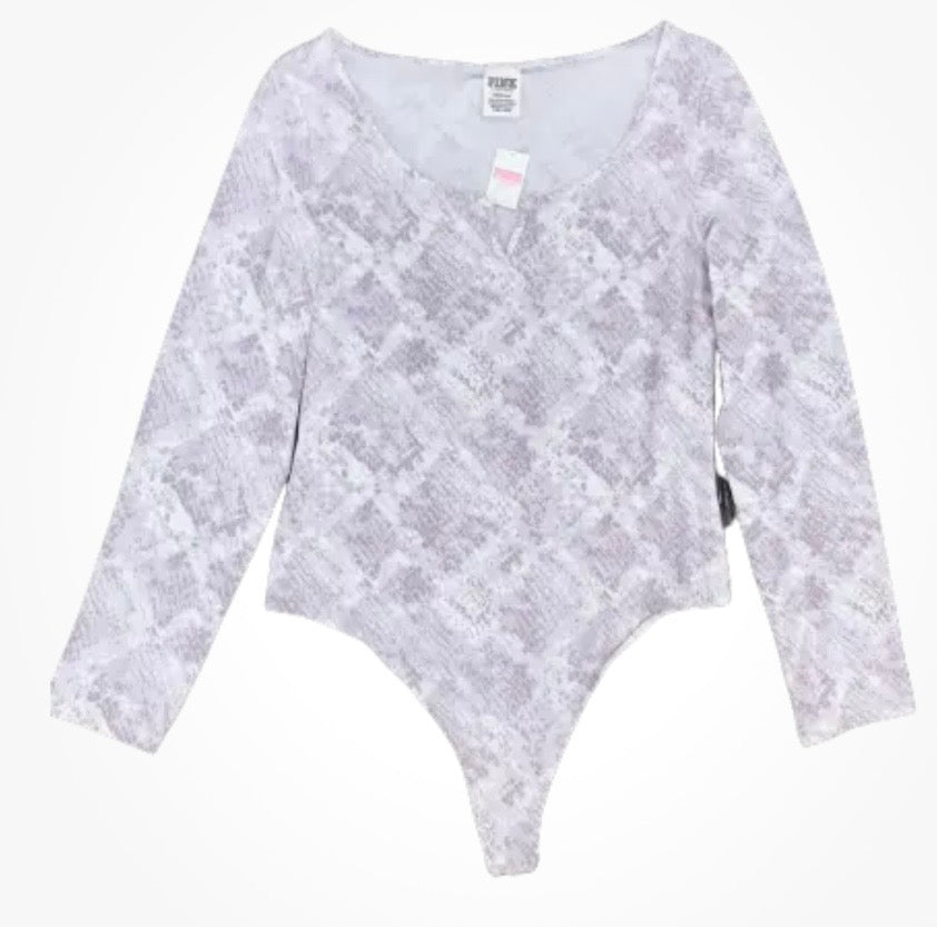 VICTORIAS SECRET PINK LONG
SLEEVE BODYSUIT Purpple Large #8
