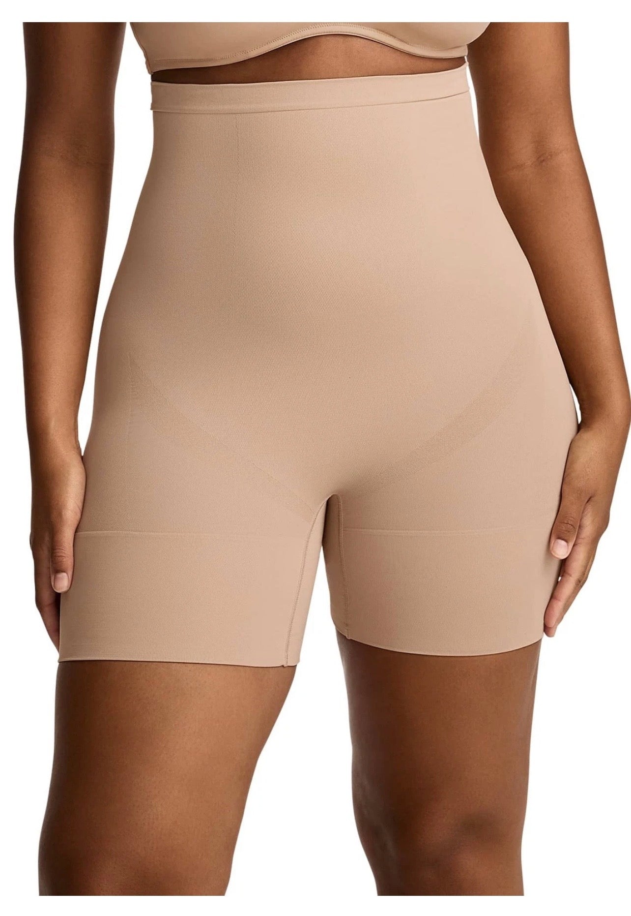 Jockey Women's Skimmies Seamfree Core Body Smoothing High-Waist Mid-Thigh Short Large #14
