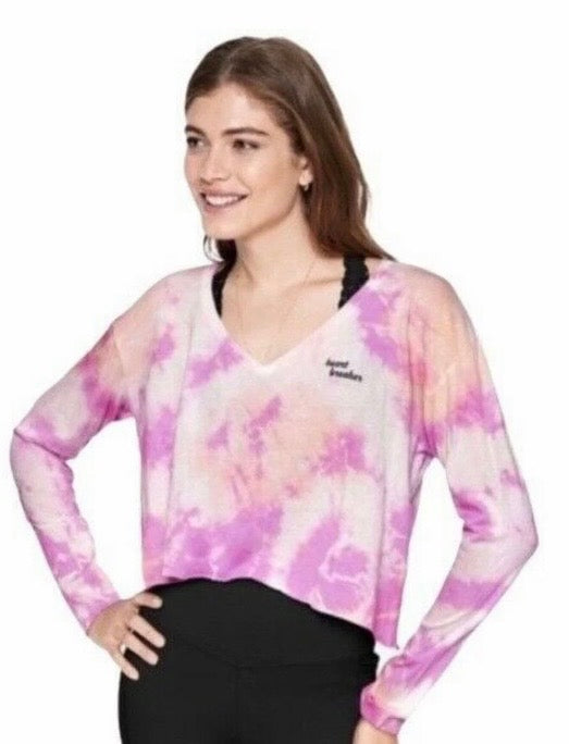 Victoria's Secret PINK Tie Dye Long
Sleeve Cropped T-Shirt Top #24