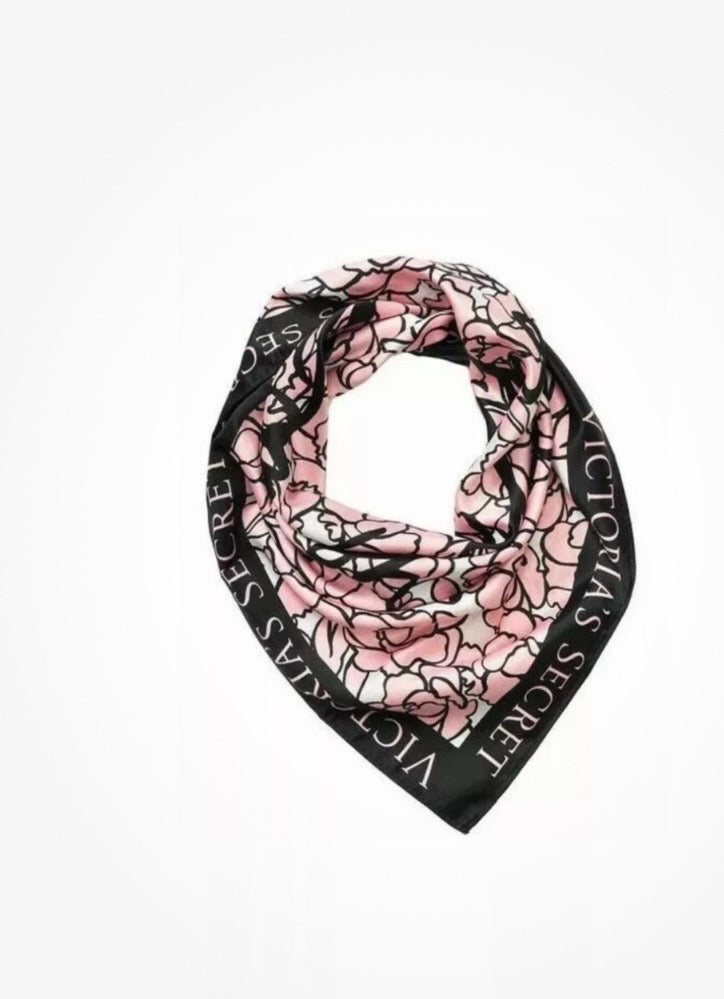 VICTORIA SECRET BOMBSHELL FLORAL SCARF Victoria's Secret  25" x 25"Polyester #6