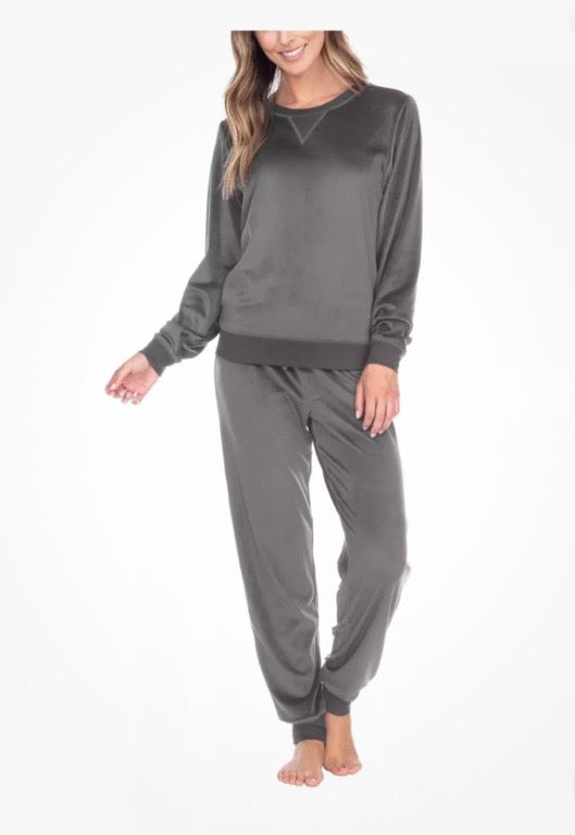 HONEYDEW Intimates Gray Long Sleeve Sleepwear Sleep Shirt Pajama Top L #64
